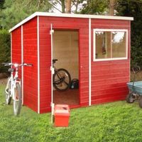8X6 Caldey Pent Shiplap Wooden Shed With Assembly Service Base Included