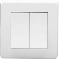 Crabtree 10A 2-Way Double White Light Switch