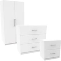 Darwin White Gloss 3 Piece Bedroom Furniture Set