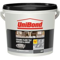 Unibond Ready To Use Floor Tile Adhesive & Grout Grey 7.2kg