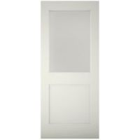 2 Panel Primed Glazed Back Door (H)1981mm (W)838mm