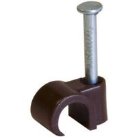 Corelectric Brown 7mm Co-Axial Cable Clips Pack Of 100