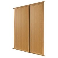Natural Oak Effect Sliding Wardrobe Door (H)2223 Mm (W)914 Mm Pack Of 2