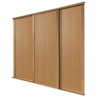 Natural Oak Effect Sliding Wardrobe Door (H)2223 Mm (W)610 Mm Pack Of 3
