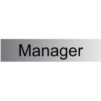 The House Nameplate Company PVC Self Adhesive Manager Sign (H)50mm (W)225mm