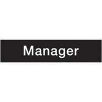 The House Nameplate Company PVC Self Adhesive Manager Sign (H)50mm (W)200mm