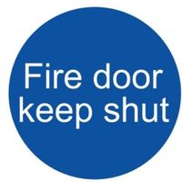The House Nameplate Company PVC Self Adhesive Fire Door Keep Shut Window Sticker (H)100mm (W)100mm