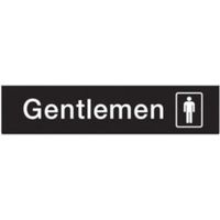 The House Nameplate Company PVC Self Adhesive Gentlemen Sign (H)50mm (W)200mm