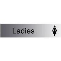 The House Nameplate Company PVC Self Adhesive Ladies Sign (H)50mm (W)225mm