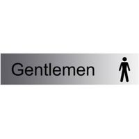 The House Nameplate Company PVC Self Adhesive Gentlemen Sign (H)50mm (W)225mm