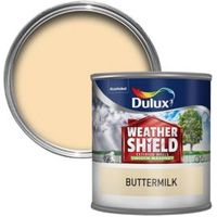 Dulux Weathershield Buttermilk Cream Matt Masonry Paint 0.25L Tester Pot