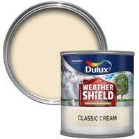 Dulux Weathershield Classic Cream Matt Masonry Paint 0.25L Tester Pot