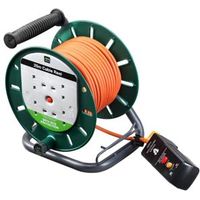 Masterplug Outdoor Power 4 Socket 10A Cable Reel (L)25m