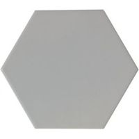 City Chic Soft Grey Satin Hexagon Ceramic Wall Tile Pack Of 50 (L)150mm (W)173mm