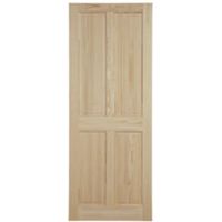 4 Panel Clear Pine Internal Unglazed Door (H)2040mm (W)726mm