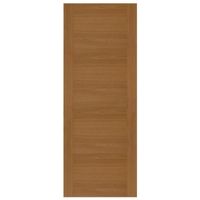 Contemporary Grooved Panel White Oak Veneer Front Door (H)2032mm (W)813mm