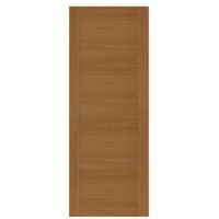 Contemporary Grooved Panel White Oak Veneer Front Door (H)1981mm (W)762mm