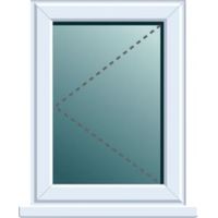White PVCu LH Side Hung Window (H)820mm (W)620mm - 03161067