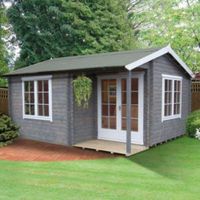 14X17 Twyford 44mm Tongue & Groove Timber Log Cabin With Assembly Service
