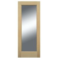 1 Panel Shaker White Oak Veneer Glazed Front Door (H)1981mm (W)838mm