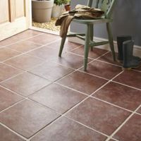 Calcuta Red Ceramic Floor Tile Pack Of 9 (L)330mm (W)330mm