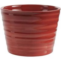 Kopenhagen Round Ceramic Red Plant Pot (H)15cm (Dia)20cm