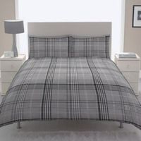 Chartwell Dublin Check Black Single Bed Cover Set