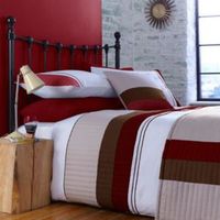 Chartwell Boston Striped Red Double Bed Cover Set