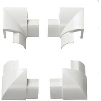 D-Line ABS Plastic White Internal Bend & External Bend (W)22mm Pack Of 4