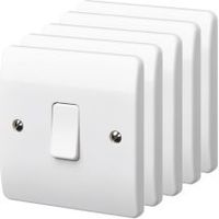 MK Logic Plus 10A 1-Way White Single Switch