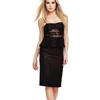 Marciano Guess Marciano Peplum Dress With Lace