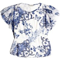 Guess Kids Printed Top With Frilly Sleeves