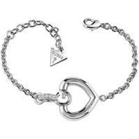 Guess Gisèle Rhodium-Plated Heart Bracelet