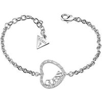 Guess Love Affair Rhodium-Plated Heart Bracelet