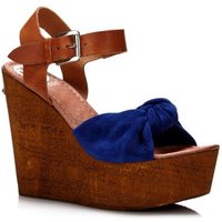 Guess Betta Suede Wedge Sandal - Blue