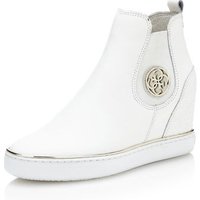Guess Freda Leather Wedge Sneaker - White