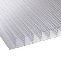 Clear Mutilwall Polycarbonate Roofing Sheet 4000mm X 980mm Pack Of 5 - 5012032498026