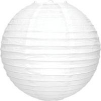 White Ribbed Ball Light Shade (D)35cm
