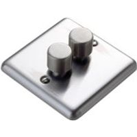 Volex 2-Way Double Polished Steel Dimmer Switch - 5010620079367
