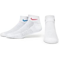 Nike 3 Pack Cushioned Quarter Socks - White/Multicolour - Womens