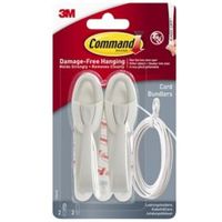 3M Command White Plastic Cord Bundlers Pack Of 2