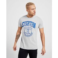 Official Team Everton F.C Crest T-Shirt - Grey/Blue - Mens