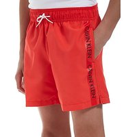 Calvin Klein Tape Swim Shorts Junior - Red/White - Kids