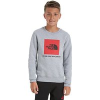 The North Face Boy's Box Crew Sweatshirt Junior - Grey/Red/Black - Kids