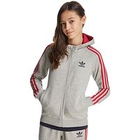 Adidas Originals Girls' Super Full Zip Hoody Junior - Grey/Navy/Pink - Kids