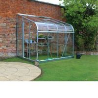 B&Q Metal 8X6 Toughened Safety Glass Lean-To Greenhouse