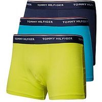 Tommy Hilfiger 3 Pack Tommy Trunks - Yellow/Blue/Navy - Mens