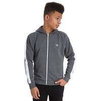 Fred Perry Hooded Track Top - Grey Marl/White - Kids