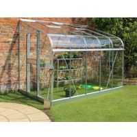 B&Q Metal 10X6 Toughened Safety Glass Lean-To Greenhouse