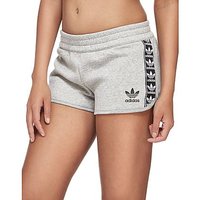 Adidas Originals Tape Fleece Shorts - Grey/Black - Womens